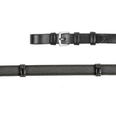 Rubber Woven Web Reins Black