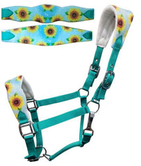 Showman Bronc Halter with Sunflowers