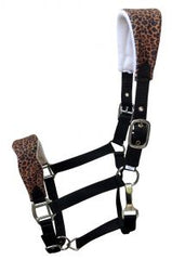 Padded Nylon Cheetah Print Bronc Halter
