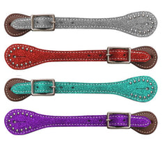 Showman Ladies Glitter Spur Straps