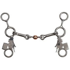 Junior Cowhorse Bit with Dog Bone & Copper Roller