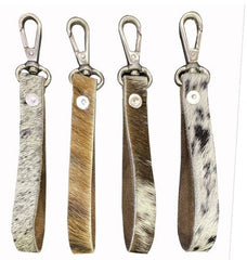 Showman Hair On Cowhide Keychain
