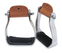 Showman Aluminum Stirrups with Rubber Tread