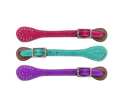 Showman Kid's Glitter Spur Straps