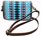 Showman Saddle Blanket/Leather Crossbody Bag