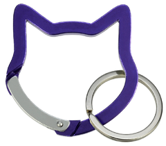 Aluminum Cat Carabiner Keychain