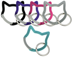 Aluminum Cat Carabiner Keychain