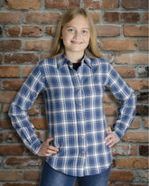 Ladies Flannel Button Up Shirt