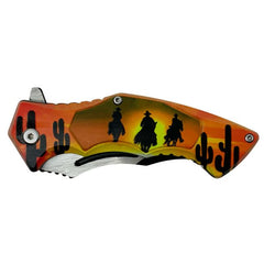 Sunset Cowboys Folding Knife