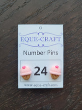 Number Pins - Cupcakes