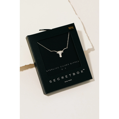 Cowboy Boot Pendant Necklace - Silver