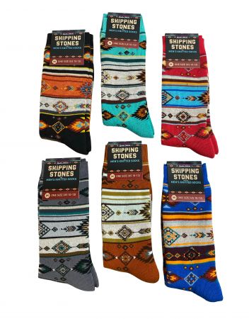 Men's Aztec Print Socks