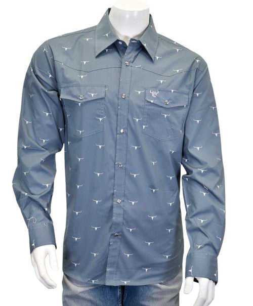 Men's Skull Burst Long Sleeve Shirt