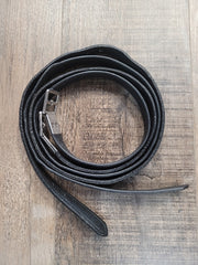 Bates Black Stirrup Leathers 54"