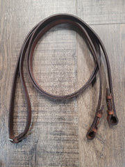 Brown Plain Leather Reins - 5/8 x 54"