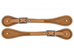 Showman Men's Basketweave Spur Straps