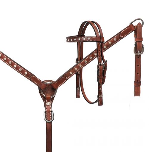 Showman Mini Headstall/Breast Collar with Rhinestones