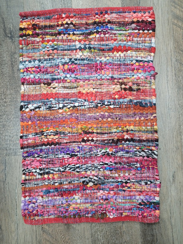 Recycled Cotton Rug 24x39 - Multi-Coloured Puffy