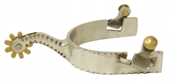 Showman Men's Notched Spurs with Brass Rowel