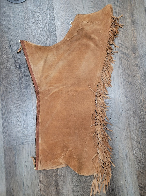 Brown Suede Chaps with Fringe