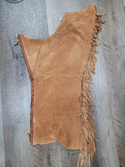 Brown Suede Chaps with Fringe