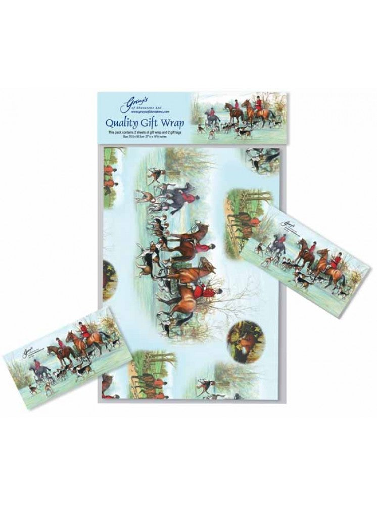 Hunt Scene Gift Wrap