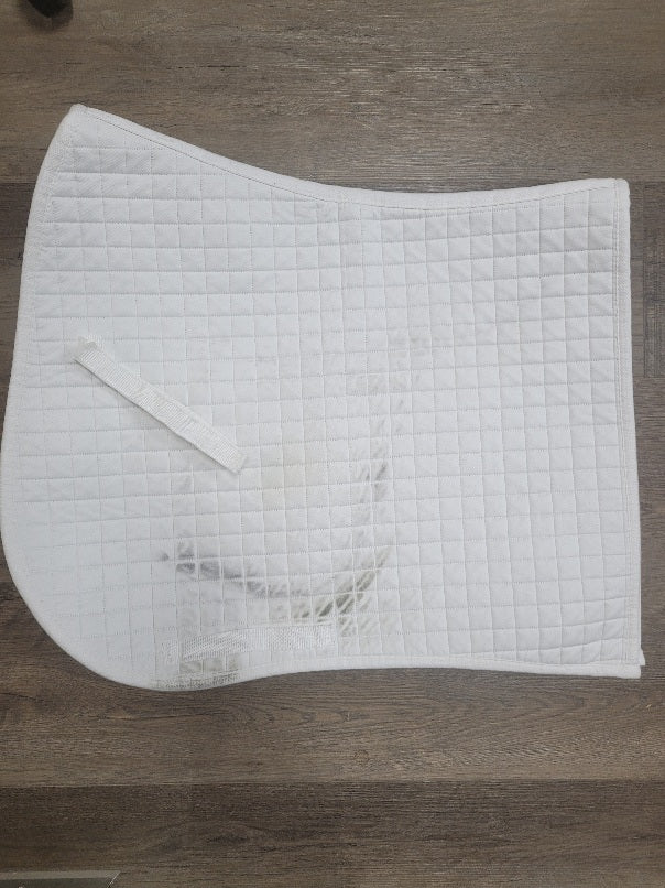 White Fishtail Dressage Pad