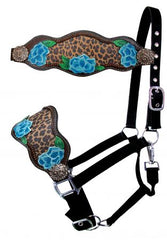 Showman Painted Flowers Bronc Halter