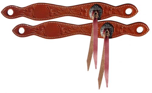 Showman Acorn Tooled Slobber Straps