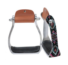 Showman Youth Beaded Navajo Aluminum Stirrups