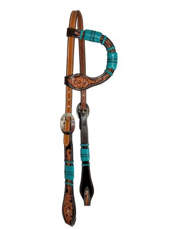 Showman One Ear Floral Tooled Headstall