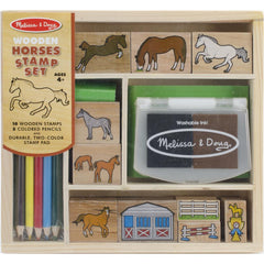 Horses Wooden Stamp Set