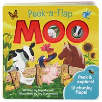 Moo Chunky Peek-a-Flap Board Book