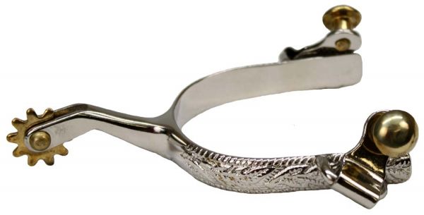 Showman Ladies Chrome Plated Engraved Spurs