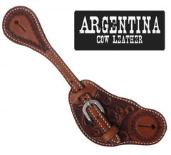 Showman Men's Argentina Cow Leather Spur Straps