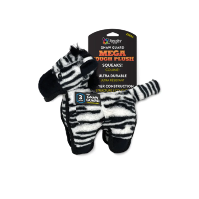 Spunky Pup Mega Tough Plush Zebra