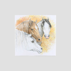 Greeting Card - Horse Heads