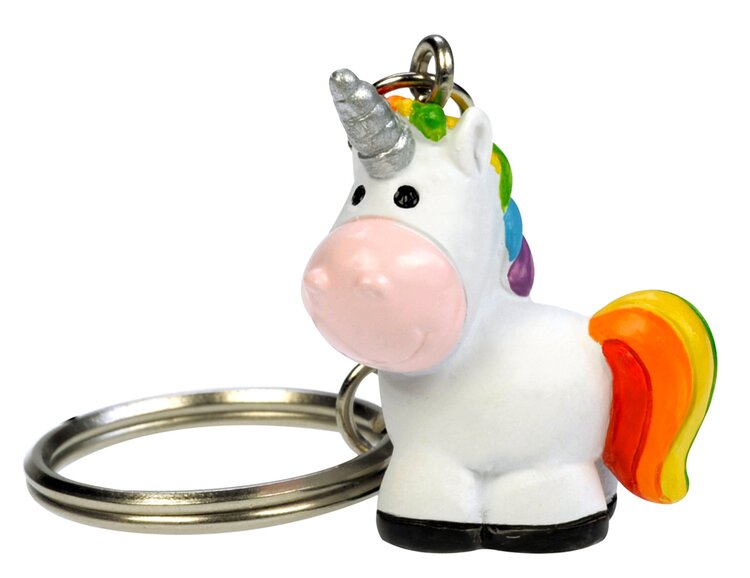 Polyresin Unicorn Keychain