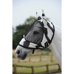 Bucas Deluxe Zebra Fly Mask with Ears