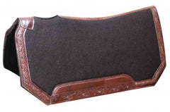 Showman 30" x 30" Felt Pad with Tooled Leather Trim