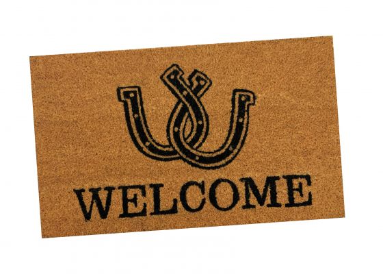 Coir Welcome Mat - Double Horseshoe