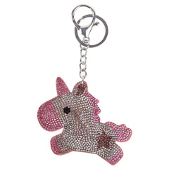 Rhinestone Unicorn Keychain