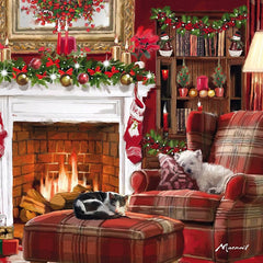 Christmas Cards - Fireplace Scene