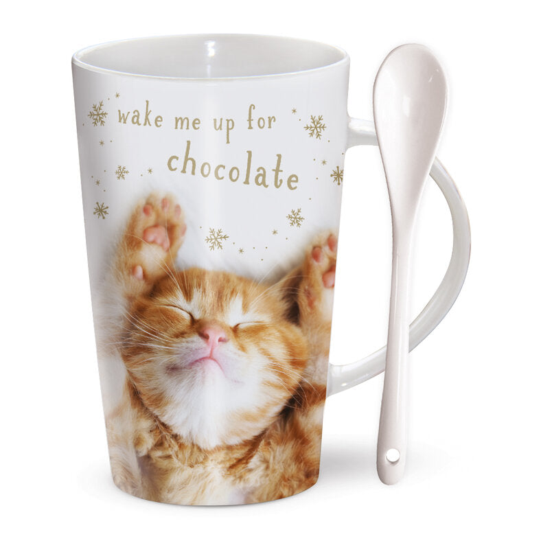 Hot ChocoLatte Mug - Cat Wake Me Up