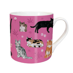 Tarka Mug - Cats & Floral Pattern