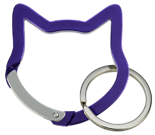 Aluminum Cat Carabiner Keychain