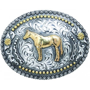 AndWest Standing Horse Oval Buckle