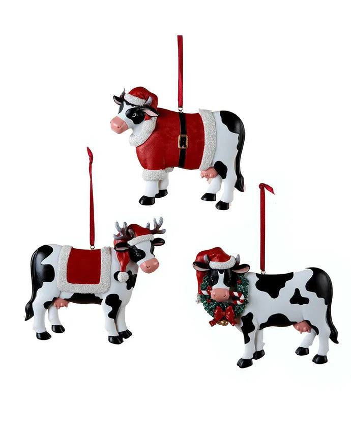 Resin Cow Ornament