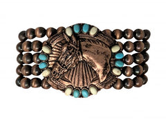 Brown Beaded Horse Head Bracelet