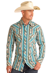 Men's Aztec Striped Shirt